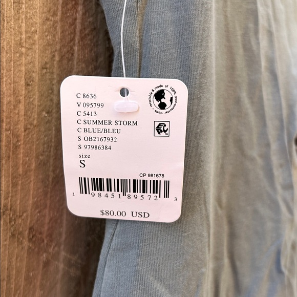 Free People Movement Hot Shot Bubble Set in Summer Storm Blue size small - Picture 7 of 8